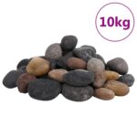 vidaXL Leštené kamienky 10 kg rôznofarebné 5-8 cm