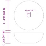 vidaXL Umývadlo na dosku bielo-modré okrúhle Φ41x14 cm keramické – Obrázok 6