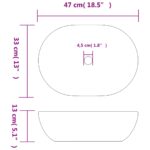 vidaXL Umývadlo na dosku, čierno modré, oválne 47x33x13 cm, keramika – Obrázok 8