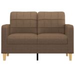 vidaXL 2-miestna pohovka hnedá 120 cm látka – Obrázok 3