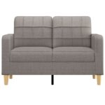 vidaXL 2-miestna pohovka sivohnedá 120 cm látka – Obrázok 3