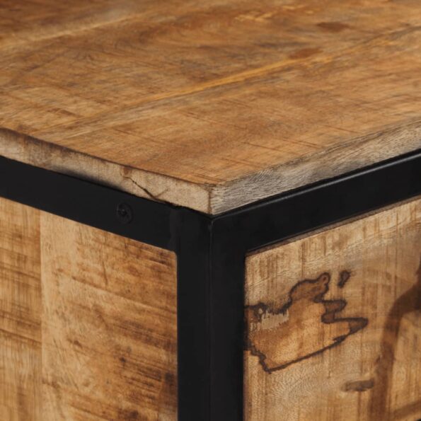 vidaXL Nočný stolík 40x35x40 cm, mangový masív – Obrázok 7