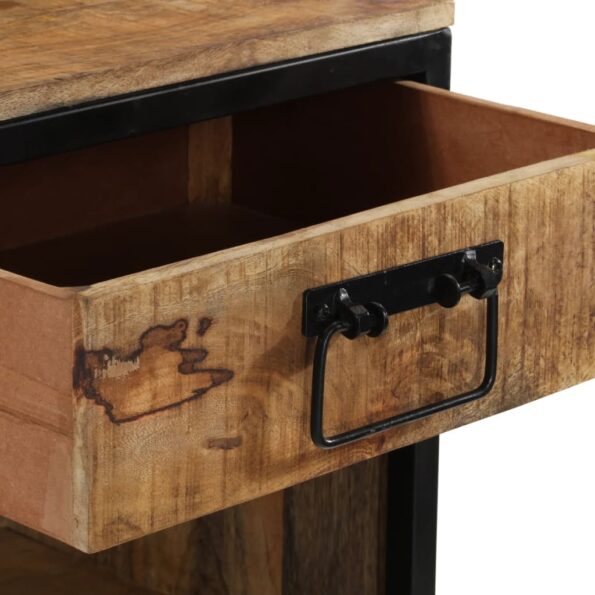 vidaXL Nočný stolík 40x35x40 cm, mangový masív – Obrázok 8