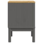vidaXL Nočný stolík sivý 45x39x57 cm masívne borovicové drevo – Obrázok 6
