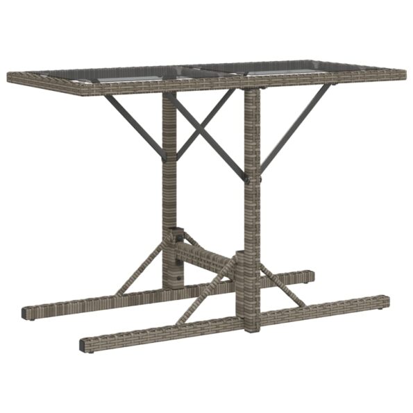 vidaXL 3-dielna záhradná bistro súprava s vankúšmi sivá polyratan – Obrázok 7