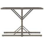 vidaXL 3-dielna záhradná bistro súprava s vankúšmi sivá polyratan – Obrázok 8