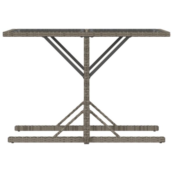 vidaXL 3-dielna záhradná bistro súprava s vankúšmi sivá polyratan – Obrázok 8