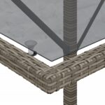 vidaXL 3-dielna záhradná bistro súprava s vankúšmi sivá polyratan – Obrázok 10