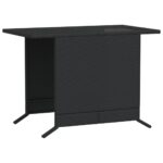 vidaXL 3-dielna bistro súprava s vankúšmi čierna polyratanová – Obrázok 9