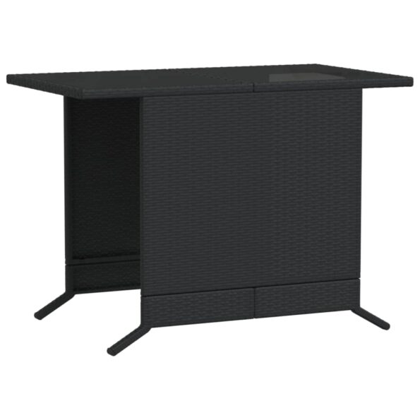 vidaXL 3-dielna bistro súprava s vankúšmi čierna polyratanová – Obrázok 9