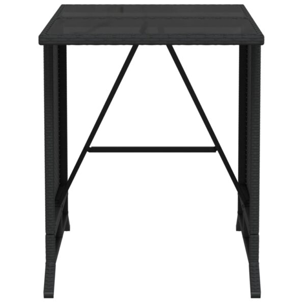 vidaXL 3-dielna bistro súprava s vankúšmi čierna polyratanová – Obrázok 11