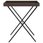 vidaXL Skladací stolík s podnosom hnedý 65x40x75 cm polyratan – Obrázok 5