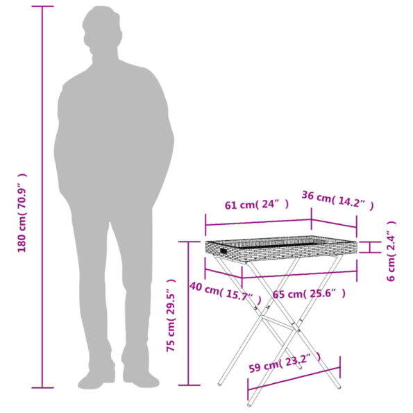 VXL8721012262287_g_en_hd_8.jpg vidaXL Skladací stolík s podnosom hnedý 65x40x75 cm polyratan – Obrázok 10