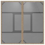 vidaXL Záhradný stôl so sklenenou doskou, béžový 80x80x75cm, polyratan – Obrázok 7