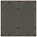vidaXL Záhradný stôl so sklenenou doskou, hnedý 90x90x75 cm, polyratan – Obrázok 7