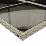 vidaXL 17-dielna záhradná jedálenská súprava s vankúšmi svetlosivá – Obrázok 5