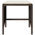 vidaXL 4-dielna záhradná sedacia súprava s vankúšmi hnedá polyratanová – Obrázok 6