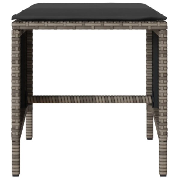 vidaXL 4-dielna záhradná sedacia súprava a vankúše polyratan sivá – Obrázok 6