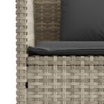 vidaXL Záhradná lavička s podložkami bledosivá polyratan – Obrázok 10