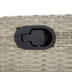 vidaXL 7-dielna záhradná jedálenská sada vankúše bledosivá polyratan – Obrázok 7