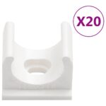 vidaXL Káblové rozvody so sponami Ø16 mm 10 m PVC – Obrázok 3