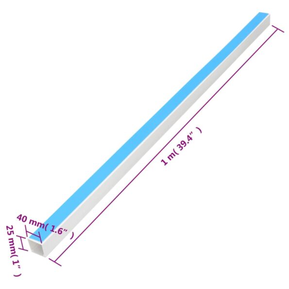 vidaXL Káblový rozvod samolepiaci 40x25 mm 10 m PVC – Obrázok 7