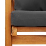 vidaXL 3-dielna záhradná sedacia súprava s podložkami akáciový masív – Obrázok 7