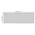 vidaXL Koberec obdĺžnikový sivý 100x300 cm bambus – Obrázok 8