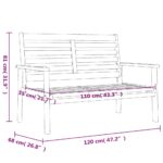 vidaXL Záhradná lavica 120 cm, akáciový masív – Obrázok 8