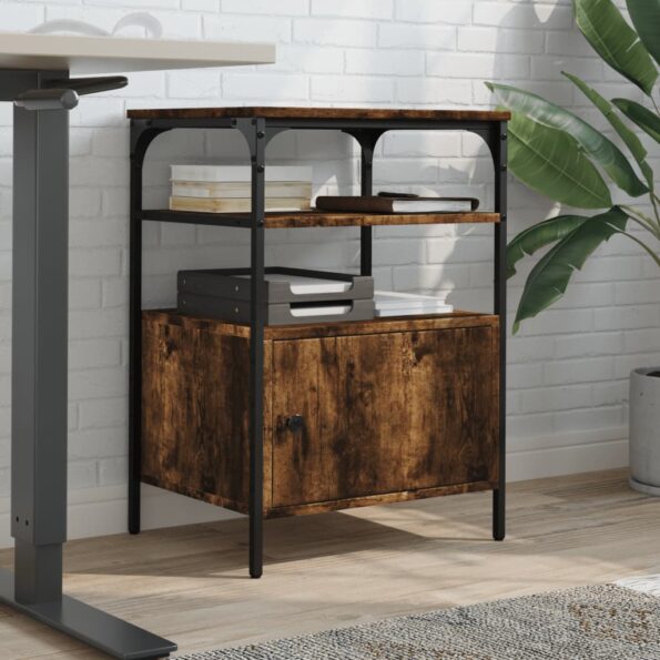 VXL8721012375895_g_en_hd_1.jpg vidaXL Stojan na tlačiareň, 3 police, tmavý dub 50x40x76 cm – Obrázok 3