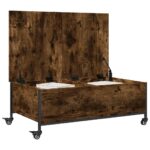 vidaXL Konferenčný stolík+kolieska, tmavý dub 91x55x34 cm – Obrázok 5
