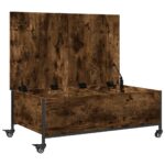 vidaXL Konferenčný stolík+kolieska, tmavý dub 91x55x34 cm – Obrázok 7