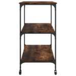 vidaXL Kuchynský vozík dymový dub 102x50x95 cm kompozitné drevo – Obrázok 8