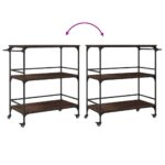 vidaXL Kuchynský vozík hnedý dub 100,5x50x105 cm kompozitné drevo – Obrázok 12
