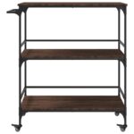 vidaXL Kuchynský vozík hnedý dub 100,5x50x105 cm kompozitné drevo – Obrázok 7
