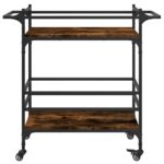 vidaXL Kuchynský vozík dymový dub 82x40x78,5 cm kompozitné drevo – Obrázok 7