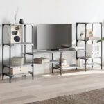 vidaXL TV skrinka sivá sonoma 206,5x28,5x95 cm kompozitné drevo – Obrázok 3