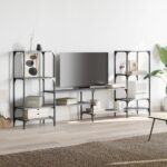 vidaXL TV skrinka sivá sonoma 206,5x28,5x95 cm kompozitné drevo – Obrázok 4