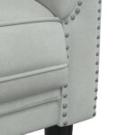 vidaXL Pohovka 2-miestna svetlosivá zamat – Obrázok 7