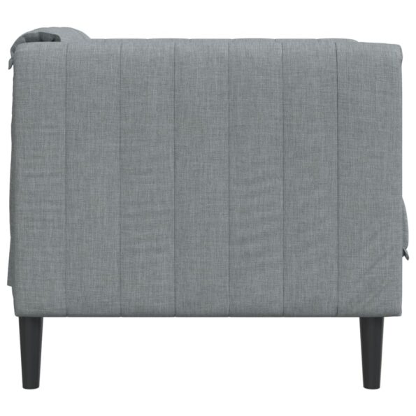 vidaXL Kreslo bledosivé látkové – Obrázok 5