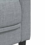 vidaXL Kreslo bledosivé látkové – Obrázok 7