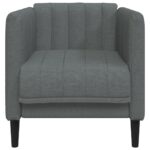 vidaXL Kreslo tmavosivé látkové – Obrázok 4