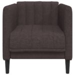 vidaXL Kreslo, tmavohnedé, látka – Obrázok 4