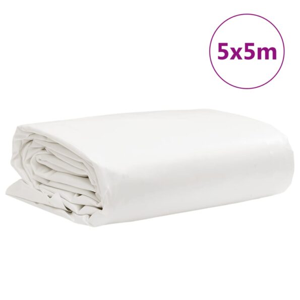 vidaXL Celta biela 5x5 m 650 g/m² – Obrázok 9