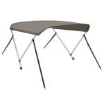 vidaXL 2-krídlová bimini strieška sivá 150x120x110 cm – Obrázok 2
