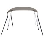vidaXL 2-krídlová bimini strieška sivá 150x120x110 cm – Obrázok 3