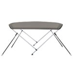 vidaXL 2-krídlová bimini strieška sivá 150x120x110 cm – Obrázok 5