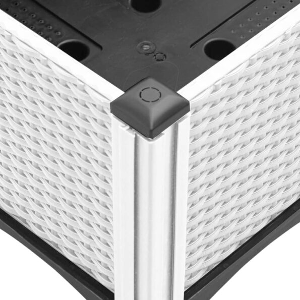 vidaXL Záhradný kvetináč s mriežkou, biely 200x160x142 cm, PP – Obrázok 7