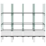 vidaXL Záhradný kvetináč s mriežkou biely 160x40x142,5 cm PP – Obrázok 3