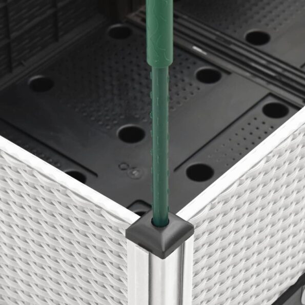 vidaXL Záhradný kvetináč s mriežkou biely 160x40x142,5 cm PP – Obrázok 6